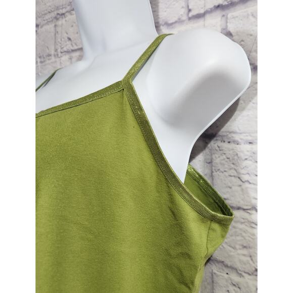 Lane Bryant Green Adjustable Spaghetti Strap Tank Top 18 20 Lightweight Soft - Picture 3 of 5